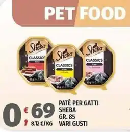 Vivo Supermercati Paté per gatti Sheba offerta