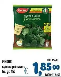 Del Prete Distribuzioni Findus Cluffetti di Spinaci Primavera offerta