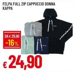 IperFamila Felpa full zip cappuccio donna Kappa offerta