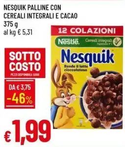 IperFamila Nesquik palline con cereali integrali e cacao offerta