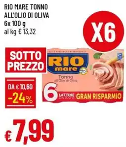 IperFamila Tonno all'olio di oliva Rio mare offerta