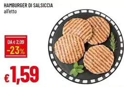 IperFamila Hamburger di salsiccia offerta
