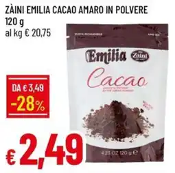Galassia Zàini Emilia Cacao Amaro in Polvere offerta