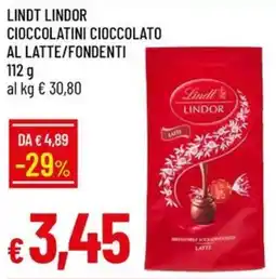 Galassia Lindt Lindor cioccolatini cioccolato al latte/fondenti offerta
