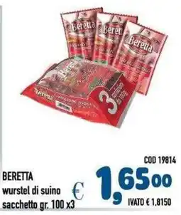 Del Prete Distribuzioni Beretta wurstel di suino offerta