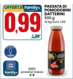 Eurospin PASSATA DI POMODORINI DATTERINI offerta