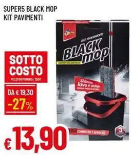 IperFamila Super5 Black Mop Kit Pavimenti offerta