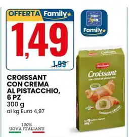 Eurospin Croissant con crema al pistacchio, 6 pz offerta