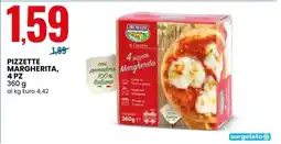 Eurospin PIZZETTE MARGHERITA, 4 PZ offerta