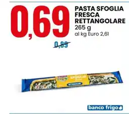 Eurospin PASTA SFOGLIA FRESCA RETTANGOLARE offerta