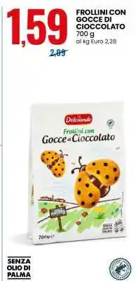 Eurospin Frollini con Gocce di Cioccolato offerta
