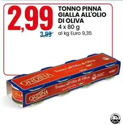 Eurospin TONNO PINNA GIALLA ALL'OLIO DI OLIVA offerta