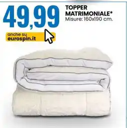 Eurospin TOPPER MATRIMONIALE offerta