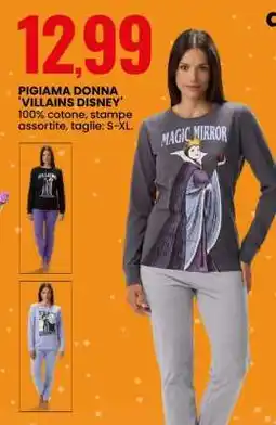 Eurospin PIGIAMA DONNA 'VILLAINS DISNEY' offerta