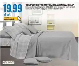 Eurospin COMPLETO LETTO MATRIMONIALE IN FLANELLA offerta
