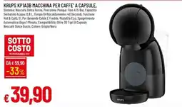 IperFamila Krups macchina per caffè a capsule offerta