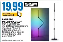 Eurospin LAMPADA PIEGHEVOLE LED offerta