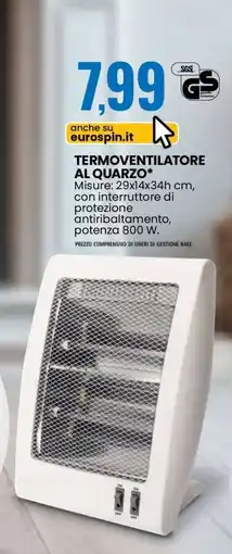 Eurospin TERMOVENTILATORE AL QUARZO offerta