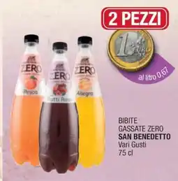 Sidis Bibite gassate zero San Benedetto offerta