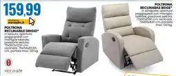 Eurospin POLTRONA RECLINABILE GRIGIO offerta