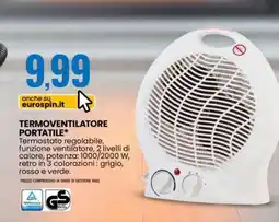 Eurospin Termoventilatore Portatile offerta