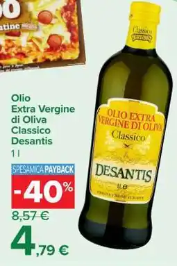 Carrefour Olio Extra Vergine di Oliva Classico Desantis offerta