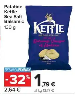 Carrefour Patatine Kettle Sea Salt Balsamic offerta