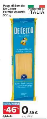 Carrefour Pasta di Semola De Cecco Formati Assortiti offerta