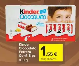 Carrefour Kinder Cioccolato Ferrero Conf. 8 pz offerta