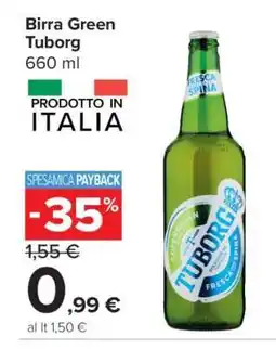 Carrefour Birra Green Tuborg offerta