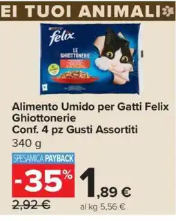 Carrefour Alimento Umido per Gatti Felix Ghiottonerie offerta