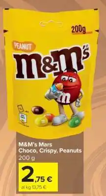 Carrefour M&M’s Mars Choco, Crispy, Peanuts offerta