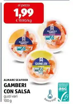 ALDI ALMARE SEAFOOD GAMBERI CON SALSA offerta