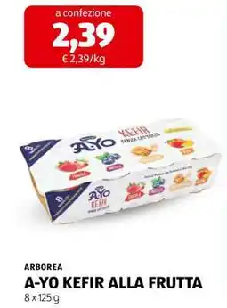 ALDI A-YO KEFIR ALLA FRUTTA offerta