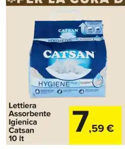 Carrefour Lettiera Assorbente Igienica Catsan 10 lt offerta
