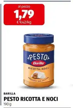 ALDI BARILLA PESTO RICOTTA E NOCI offerta