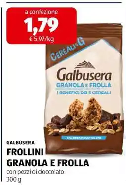 ALDI GALBUSERA FROLLINI GRANOLA E FROLLA offerta