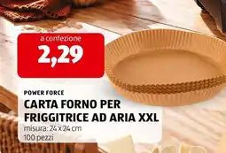 ALDI POWER FORCE CARTA FORNO PER FRIGGITRICE AD ARIA XXL offerta