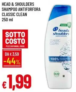 Galassia Head & Shoulders Shampoo Antiforfora Classic Clean offerta