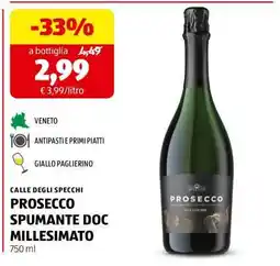 ALDI PROSECCO SPUMANTE DOC MILLESIMATO offerta
