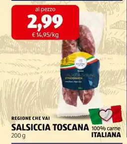 ALDI SALSICCIA TOSCANA offerta
