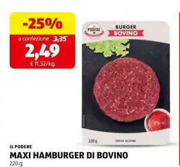 ALDI MAXI HAMBURGER DI BOVINO offerta
