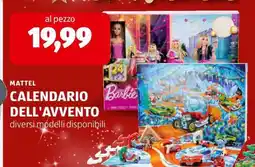 ALDI MATTEL CALENDARIO DELL'AVVENTO offerta