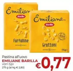 Supermercati Nonna Isa Pastina all'uovo Emiliane Barilla offerta