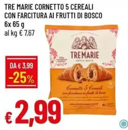 Galassia Tre Marie cornetto 5 cereali offerta