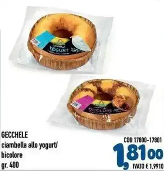 Gecchele ciambella allo yogurt bic colore