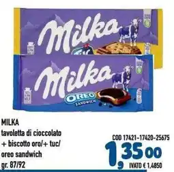 Del Prete Distribuzioni Milka Oreo sandwich offerta