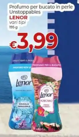 Supermercati Nonna Isa Profumo per bucato in perle Unstoppables Lenor offerta