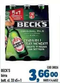 Del Prete Distribuzioni Beck's birra offerta