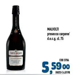 Del Prete Distribuzioni Malvolti prosecco carpene' offerta